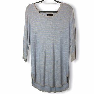 Dana Buchman Womens Sweater Sz L Blue Gray Stripe